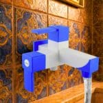 Square Taps 2 in 1 Bib Cock dual outlet bathroom tap
